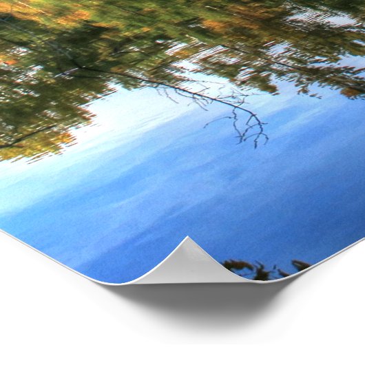 Maine Autumn Herfst Foliage Lake Reflections Poster (Hoek)