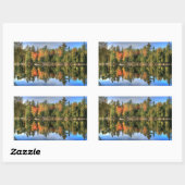 Maine Autumn Herfst Foliage Lake Reflections Rechthoekige Sticker (Vel)