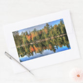 Maine Autumn Herfst Foliage Lake Reflections Rechthoekige Sticker (Envelop)