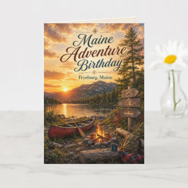 Maine Avontuur Verjaardag Fryeburg Maine Groet Kaart