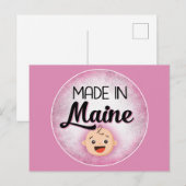 Maine Baby Funny Pink New Girl Briefkaart (Voorkant / Achterkant)