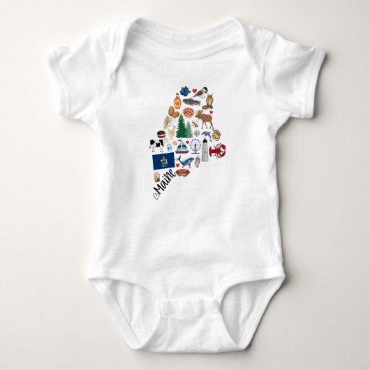Maine baby kleding romper (Voorkant)