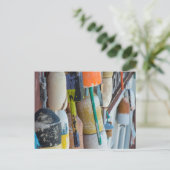 Maine, Bar Harbour. Kleurrijke kreeftenvangboeien Briefkaart (Staand voorkant)