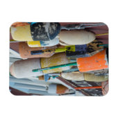 Maine, Bar Harbour. Kleurrijke kreeftenvangboeien Magneet (Horizontaal)