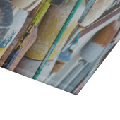 Maine, Bar Harbour. Kleurrijke kreeftenvangboeien Snijplank (Hoek)