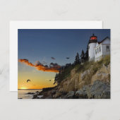 Maine Bass Harbor Lighthouse Foto Briefkaart (Voorkant / Achterkant)