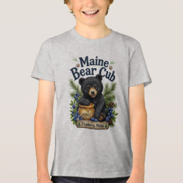 Maine Bear Cub Club Fryeburg Maine Kids T-Shirt