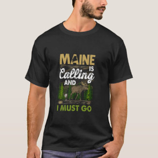 Maine belt en ik moet grappige vakantie gaan Moos T-shirt