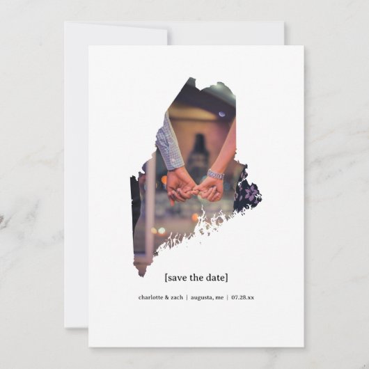 Maine Bewaar de datum Fotokaart Save The Date (Voorkant)