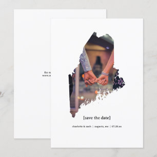 Maine Bewaar de datum Fotokaart Save The Date