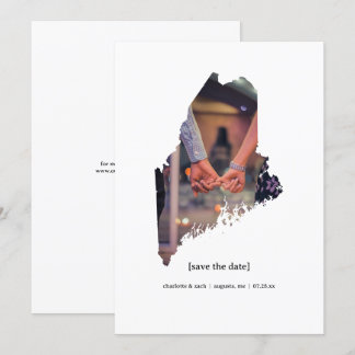 Maine Bewaar de datum Fotokaart Save The Date