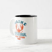 Maine Bicentennial 1820-2020 Tweekleurige Koffiemok (Voorkant links)