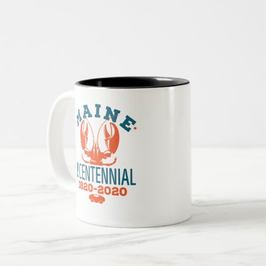 Maine Bicentennial 1820-2020 Tweekleurige Koffiemok (Voorkant links)