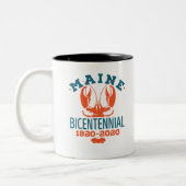 Maine Bicentennial 1820-2020 Tweekleurige Koffiemok (Links)