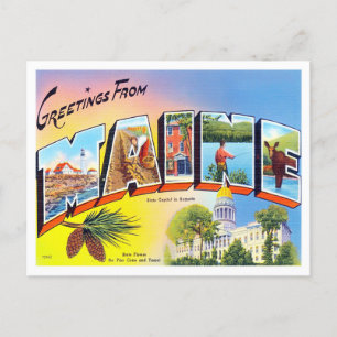 Maine  Big Letters Briefkaart