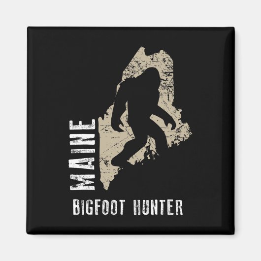 Maine Bigfoot Hunter Magneet (Voorkant)