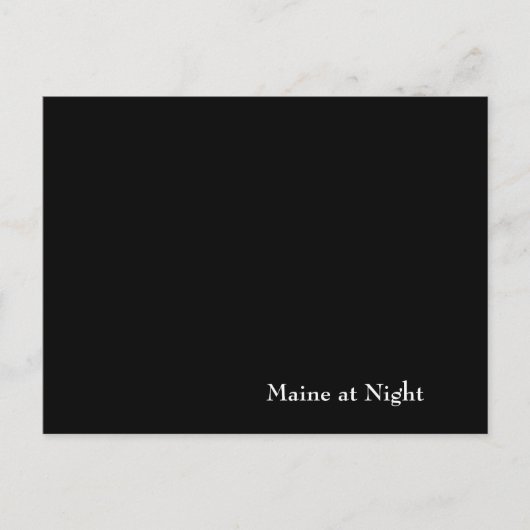 Maine bij nacht briefkaart (Voorkant)