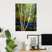 Maine Birch Stream Poster (Thuiskantoor)