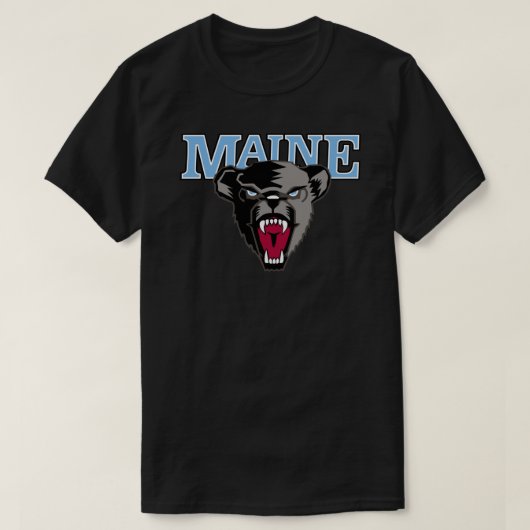 Maine Black Beren Sticker.png T-shirt (Design voorkant)