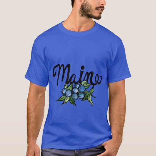 Maine Blauwe Bosbessen 1 T-shirt (Voorkant)