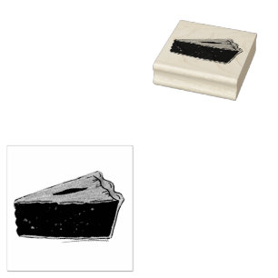 Maine Blueberry Pie Slice Piece Baking Foodie Blue Rubberstempel