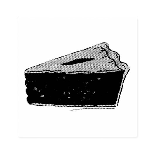 Maine Blueberry Pie Slice Piece Baking Foodie Blue Rubberstempel (Afrduk)