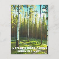 *~* Maine Bos Berk Groene Bomen AP49