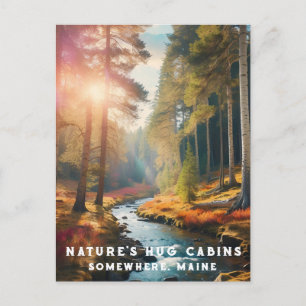 *~* Maine Bos Bossen Stream Vakantie AP49 Briefkaart