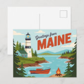 Maine Briefkaart (Voorkant / Achterkant)