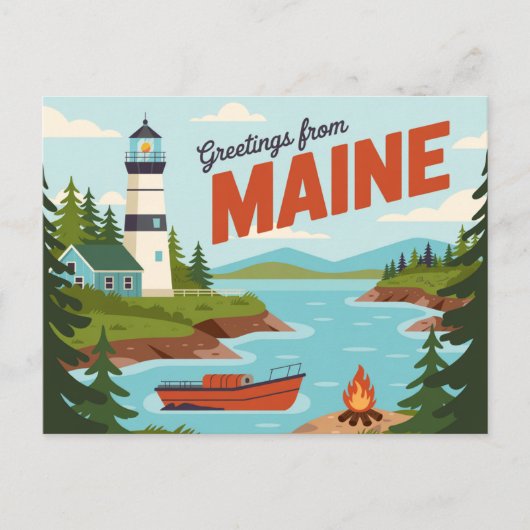 Maine Briefkaart (Voorkant)