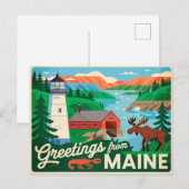Maine Briefkaart (Voorkant / Achterkant)