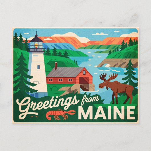 Maine Briefkaart (Voorkant)