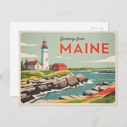 Maine Briefkaart (Voorkant / Achterkant)