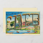 Maine Briefkaart Bewegende Aankondiging (Voorkant / Achterkant)