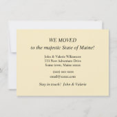 Maine Briefkaart Bewegende Aankondiging (Achterkant)