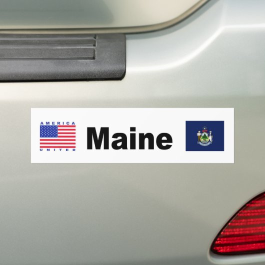 Maine Bumpersticker (Op auto)