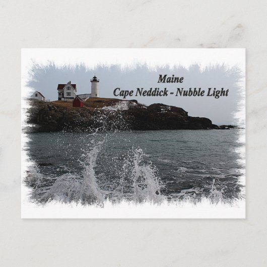Maine Cape Neddick - Nubble Light Briefkaart (Voorkant)