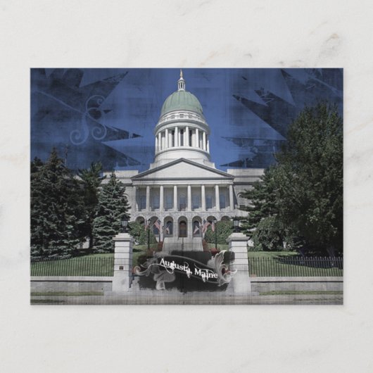 maine captiol briefkaart (Voorkant)