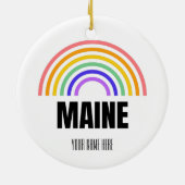 Maine - Cat - North Star - Maine Coon - Lighthouse Keramisch Ornament (Achterkant)