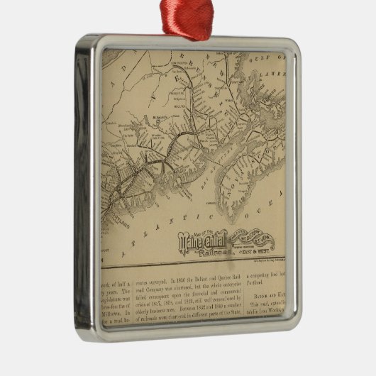 Maine Central Railroad Metalen Ornament (Rechts)