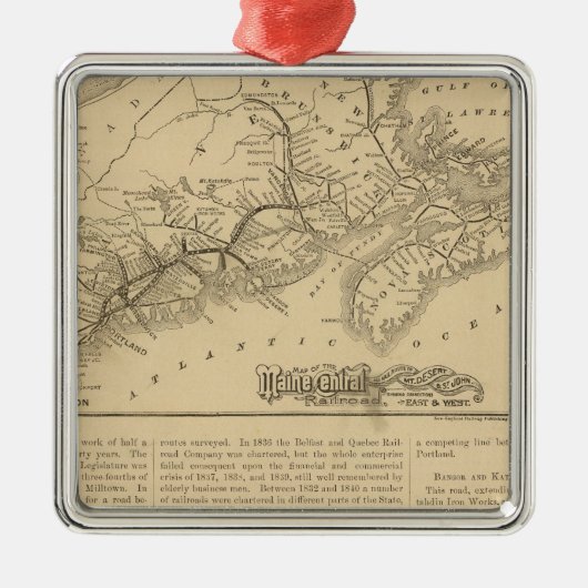 Maine Central Railroad Metalen Ornament (Voorkant)