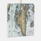 Maine Chart Southport Island Keramisch Ornament (Rechts)