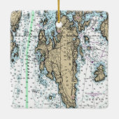 Maine Chart Southport Island Keramisch Ornament (Achterkant)