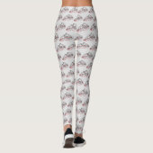 Maine Chickadee Vogel Winter Kerstvakantie Sneeuw Leggings (Achterkant)