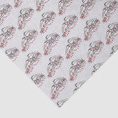 Maine Chickadee Vogel Winter Kerstvakantie Sneeuw Tissuepapier (Detail)