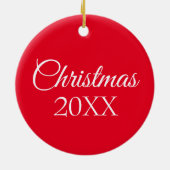 Maine Chickadee Vogelpen en Ink Kerstvakantie Keramisch Ornament (Achterkant)