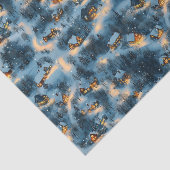 Maine Christmas Village bedekt met sneeuw Tissuepapier (Detail)