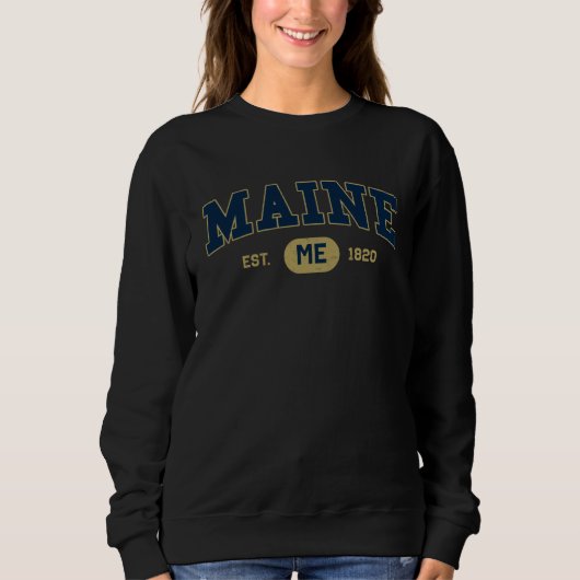 Maine Classic Collegiate Varsity Style COZY Maine Trui (Voorkant)