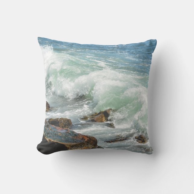 Maine Coast Acadia Ocean Waves Kussen (Voorkant)