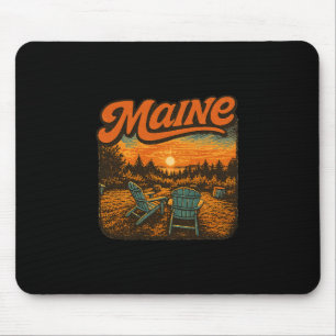 Maine Coast Adirondack Stoelen Retro Sunset Strand Muismat